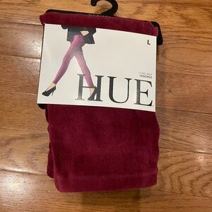 Hue Burgundy Corduroy Leggings
